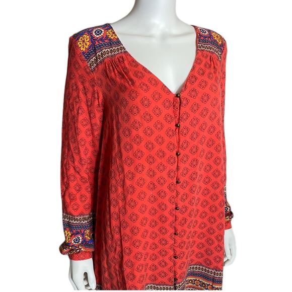 MINKPINK Boho Queen Mini Dress Multi Aztec Print Women’s Sz S - Picture 4 of 8